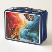 Vlinders in een kleurrijk storm. (Achterkant)