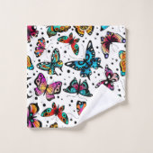 Vlinders in kleur bad handdoek (Wasdoekje)