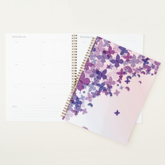 Vlinders in paarse tinten planner (Display)