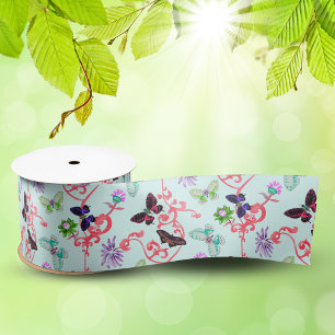 Vlinders in William Morris ontwerpstijl Lint