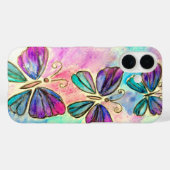 Vlinders iPhone Case (Achterkant (horizontaal))