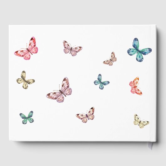 Vlinders Liefdevolle Herinnering Memorial Funeral Gastenboek (Achterkant)