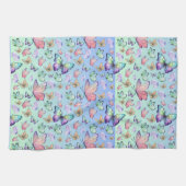 Vlinders Lineair verloop Achtergrond Patroon Theedoek (Horizontaal)