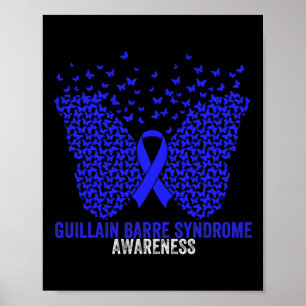 Vlinders Lint Guillain-Byré Syndroom Awareen Poster