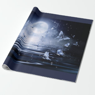 vlinders-maanvlucht cadeaupapier