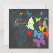 Vlinders, meerdere kleuren kaart (Achterkant)