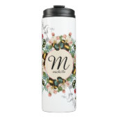  Vlinders Monogram Ephemera Custom Thermosbeker (Voorkant)