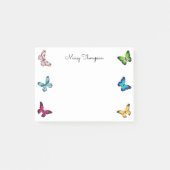 Vlinders Monogram Naam Post-it® Notes (Voorkant)
