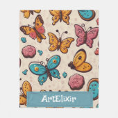 Vlinders noodlijdende print fleece deken (Voorkant)