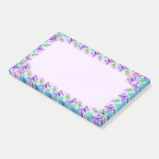 Vlinders omlijst Sticky Notes (Schuin)