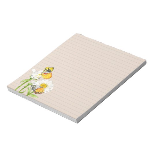 Vlinders op een middelgroot Notitieblok (Gedraaid)
