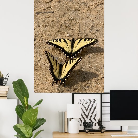 Vlinders op het strand poster (Thuiskantoor)