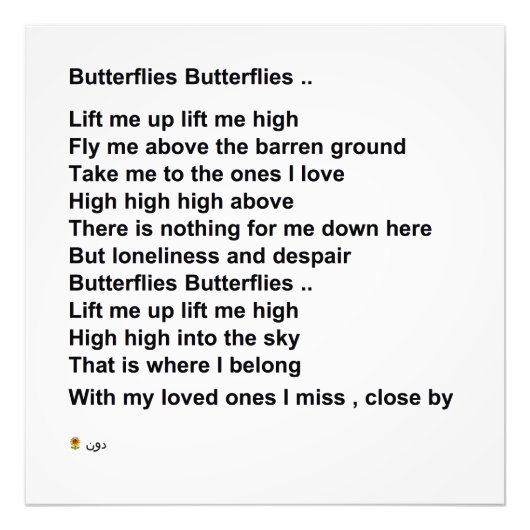 VLINDERS (OPTIE 1) FOTO AFDRUK (Voorkant)