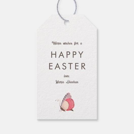 vlinders paascadeau Labels Cadeaulabel (Achterkant)