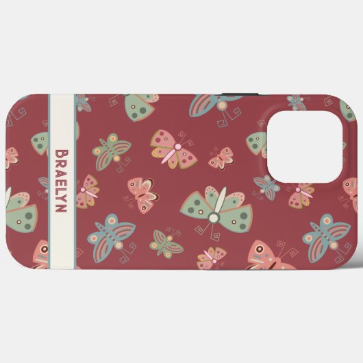 Vlinders Patroon Custom Fun Inspirivity Case-Mate iPhone Case (Achterkant (horizontaal))