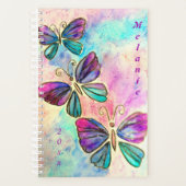 Vlinders Planner met aangepaste naam en jaar (Voorkant)