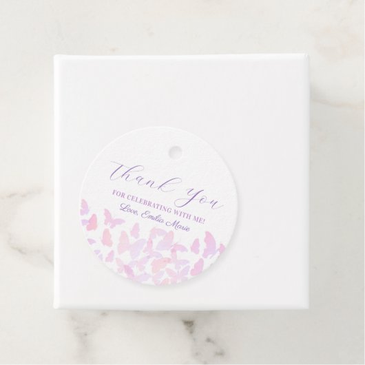 Vlinders Quinceañera Dank u Labels (In situ)