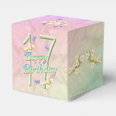 Vlinders Regenboog Bloem 17e Verjaardagsfeest Bedankdoosjes (Achterkant)