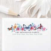 vlinders retourneren adreslabels etiket (Insitu)