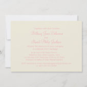 Vlinders roze witte crème bruiloft uitnodiging (Achterkant)