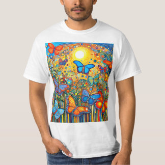 Vlinders stijgen op bij zonsopgang t-shirt