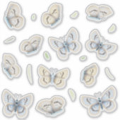  Vlinders Transparant Venster & Spiegel Sticker (Voorkant)