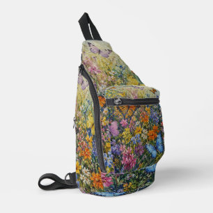 Vlinders van het Paradijs – Een Kleurrijke Wilde B Sling Bag