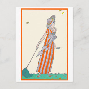 Vlinders vangen George Barbier Franse Mode Briefkaart