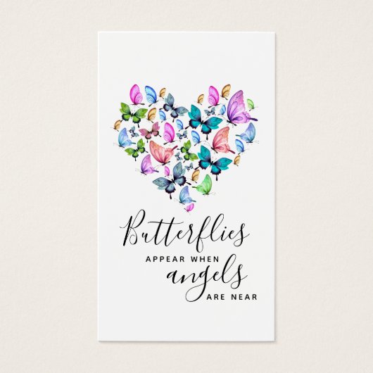 Vlinders verschijnen Engelen zijn in de buurt van Visitekaartje (Voorkant)