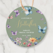 Vlinders voor het leven Bruidsmeisjesfeest Tafel Bedankjes Labels (Voorkant)