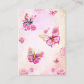 Vlinders Vrijgezellenfeest Register QR Code Informatiekaartje (Achterkant)