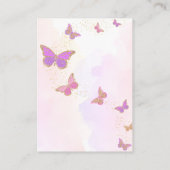 Vlinders Vrijgezellenfeest Register QR Code Informatiekaartje (Achterkant)