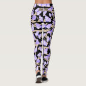 Vlinders Waterverf paarse Leggings (Achterkant)