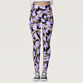 Vlinders Waterverf paarse Leggings