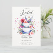 Vlinders Wildbloemen Tuin Thee Vrijgezellenfeest Kaart (Staand voorkant)