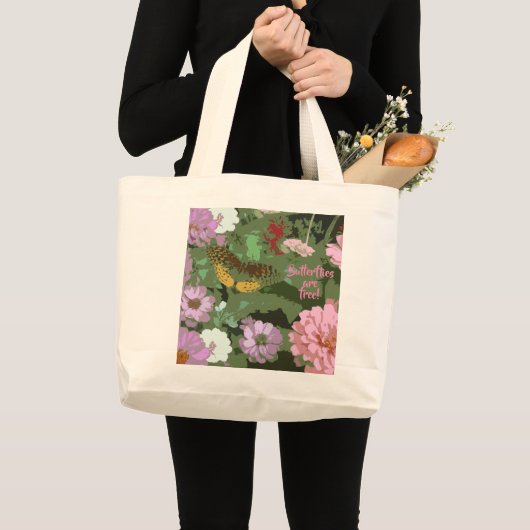 Vlinders zijn vrije canvas tas (Voorkant (product))