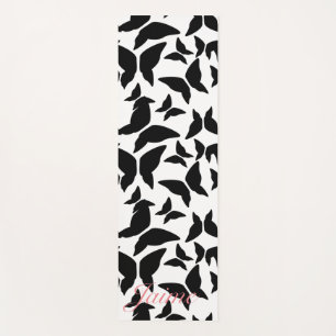 Vlinders Zwart Patroon Yoga Mat