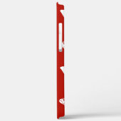 Vlinderschets, diep rood en wit Case-Mate iPhone case (Achterkant / Links)