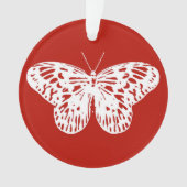 Vlinderschets, diep rood en wit ornament (voorkant)