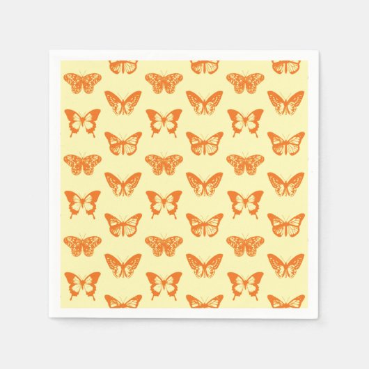 Vlinderschets, geel en oranje servetten (Voorkant)