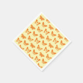 Vlinderschets, geel en oranje servetten (Hoek)