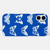vlinderschets, kobaltblauw en wit Case-Mate iPhone case (Achterkant (horizontaal))