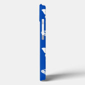 vlinderschets, kobaltblauw en wit Case-Mate iPhone case (Achterkant / Links)