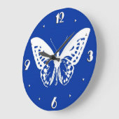 vlinderschets, kobaltblauw en wit grote klok (Hoek)