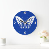vlinderschets, kobaltblauw en wit grote klok (Huis)