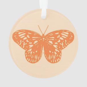 vlinderschets, koraal sinaasappel ornament