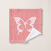 vlinderschets, koraalroze bad handdoek (Wasdoekje)