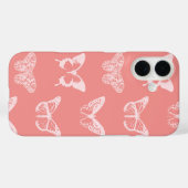 vlinderschets, koraalroze Case-Mate iPhone case (Achterkant (horizontaal))