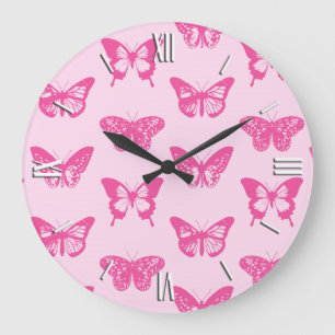 Vlinderschets, lichtroze en fuchsia grote klok