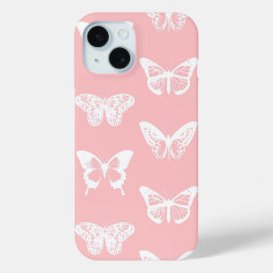 Vlinderschets, schelp roze en wit